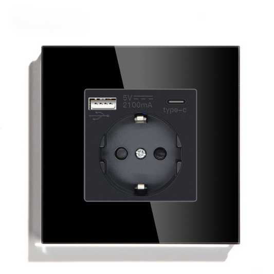 Wandcontactdoos | USB A & USB C | Enkel