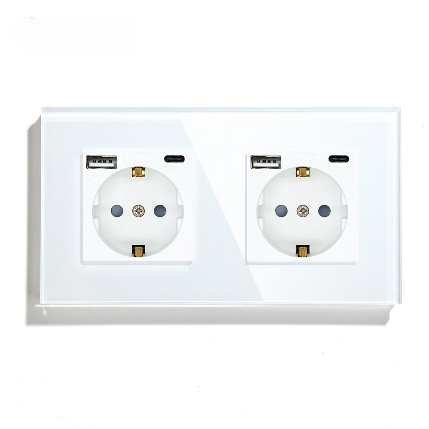 Wandsteckdose | USB A & USB C | Schwarz - Duo