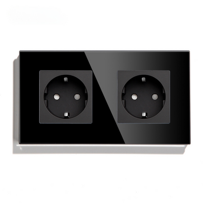 Wandsteckdose | Schwarz - Duo
